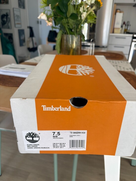 Timberland Euro Hiker Mid Boot Dark Green Nubuck TB0A5ZHH Men - Gently Used